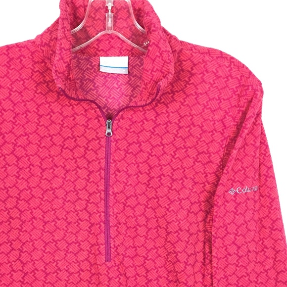Columbia Printed Half Zip Fleece Pullover sz M - Picture 1 of 5